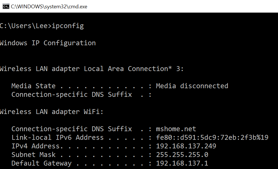 Tech Note Ipconfig Techsupportpro Uk